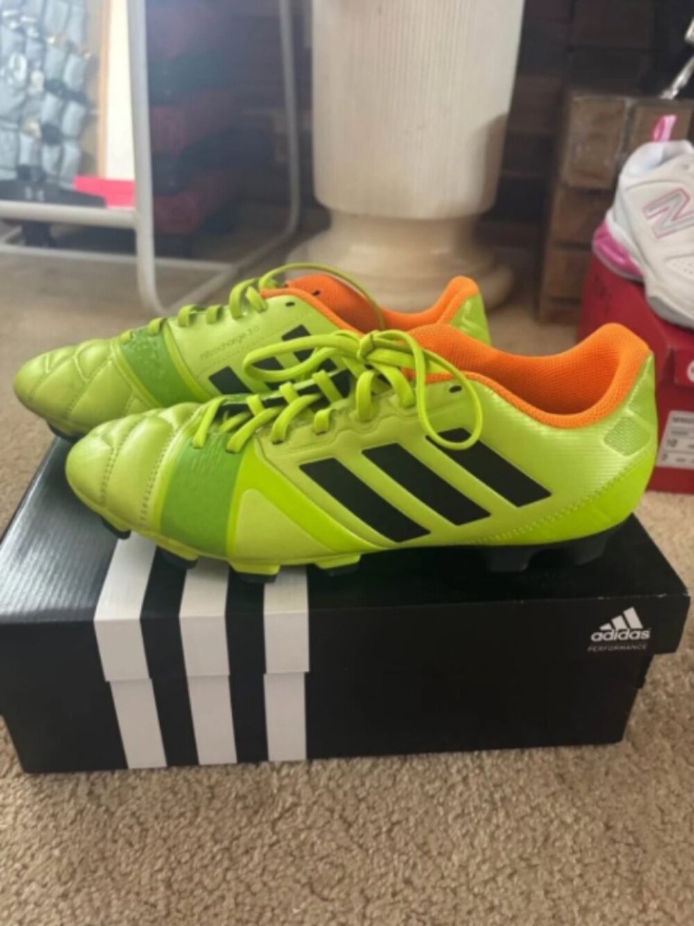 Adidas Nitrocharge 3.0 FG Soccer Cleats – Neon Green/Black